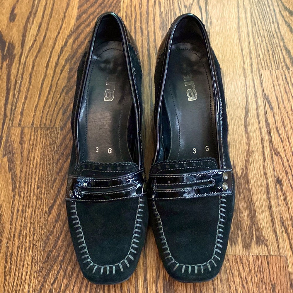 Ara Shoes black suede and loafer